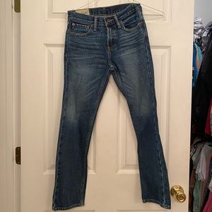 A&F Straight Boys Jeans in Med Wash